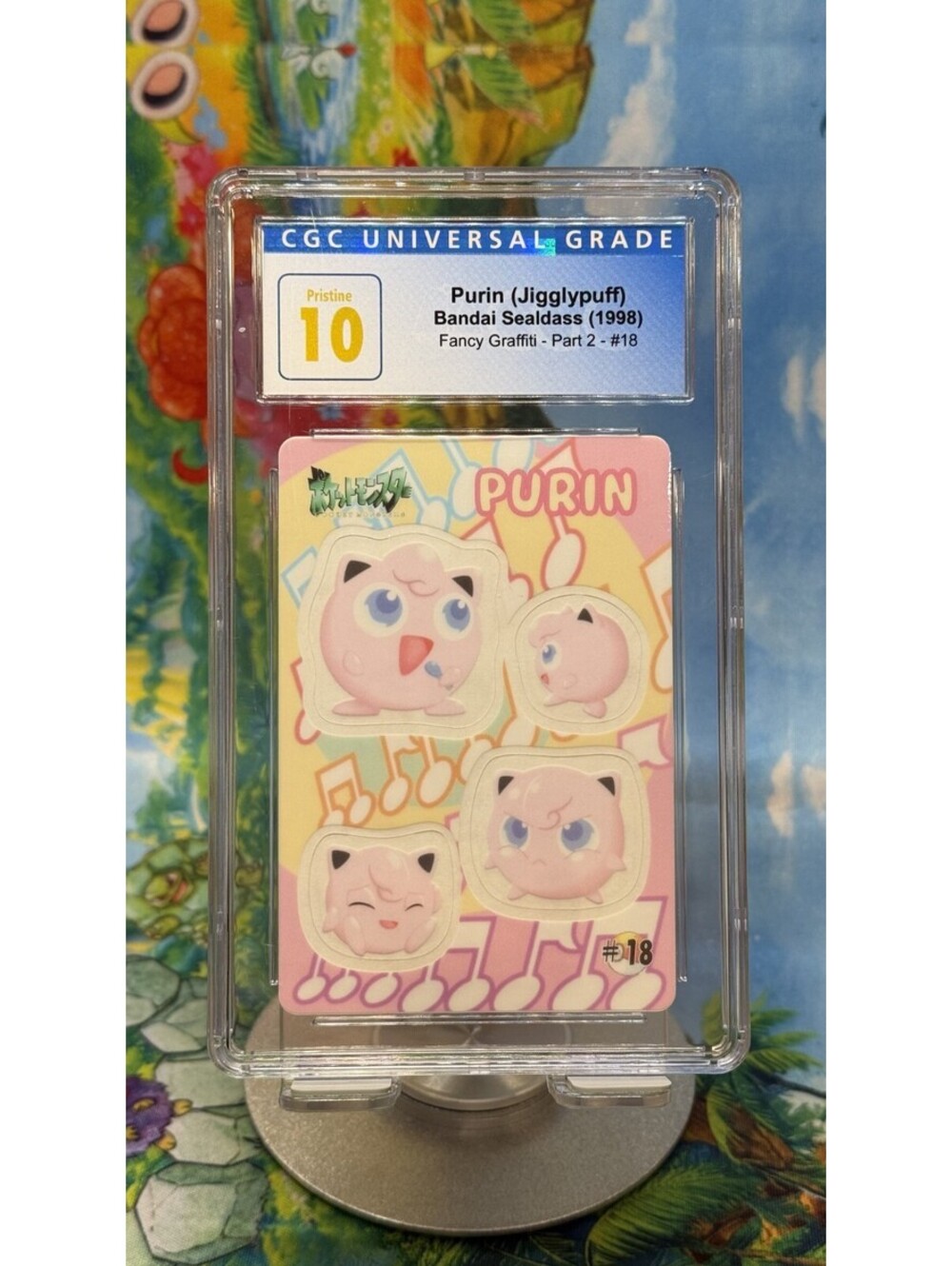 Purin Jigglypuff Bandai Sealdass #18 1998 CGC 10 Pristine